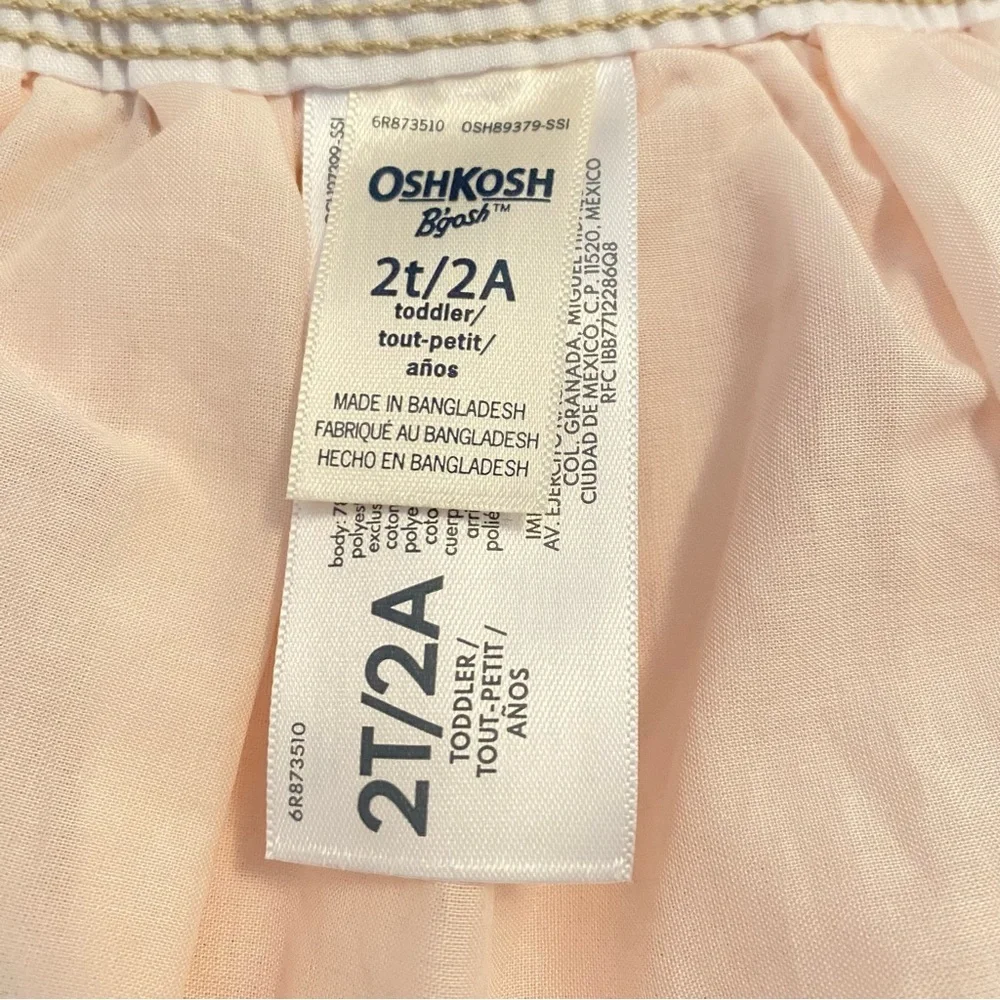 OshKosh B'gosh Toddler Girls Pink Tulle Unicorn Skirtall Jumper Dress 2T NWT